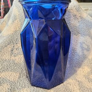 Elegant Blue Glass Vase